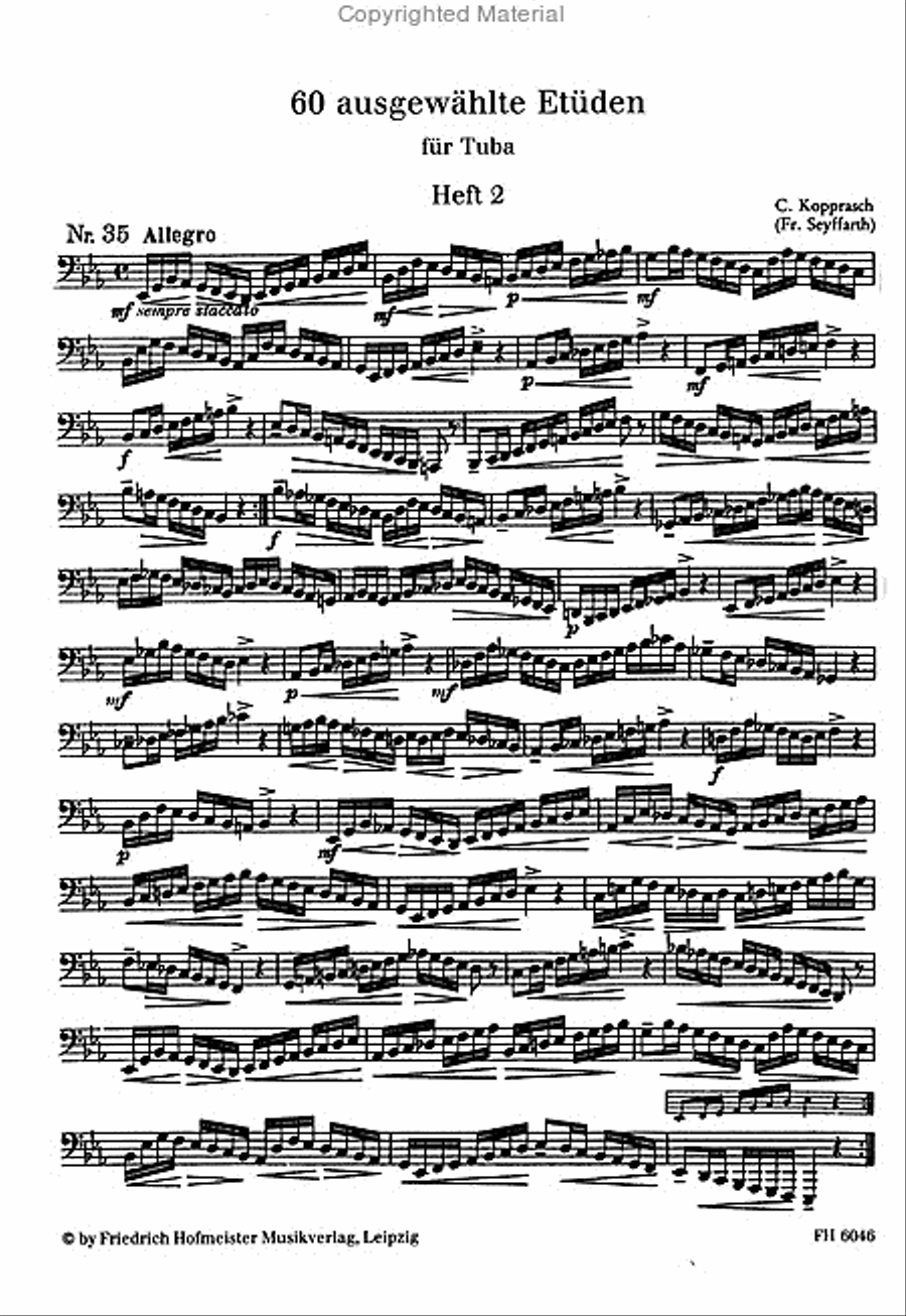 60 Etüden, Heft 2 Tuba scores gallery preview page 2