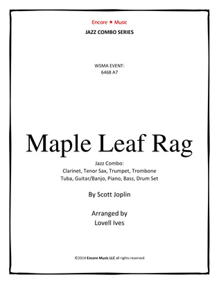Maple Leaf Rag for Dixieland Jazz Combo by Scott Joplin