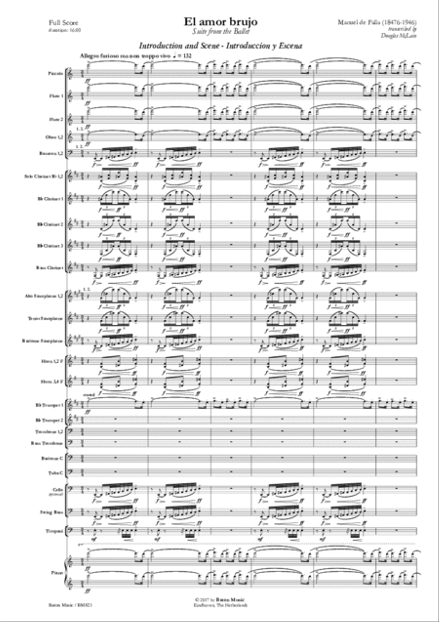 El amor brujo Concert Band scores gallery preview page 2