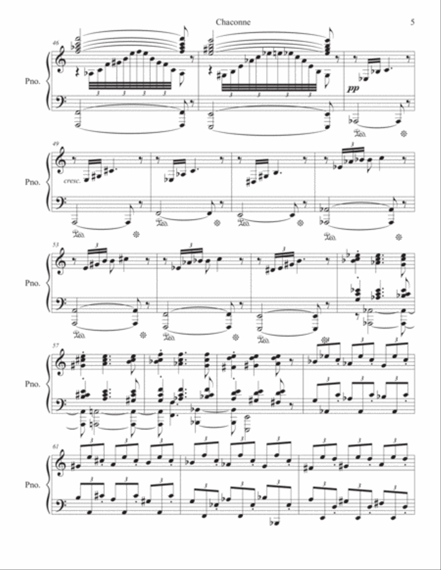 Chaconne for Piano (2017) Piano Solo scores gallery preview page 5