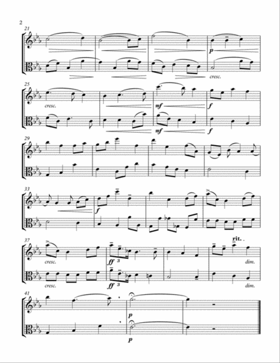 Nimrod From Enigma Variations Violin Viola Duet String Duet scores gallery preview page 3