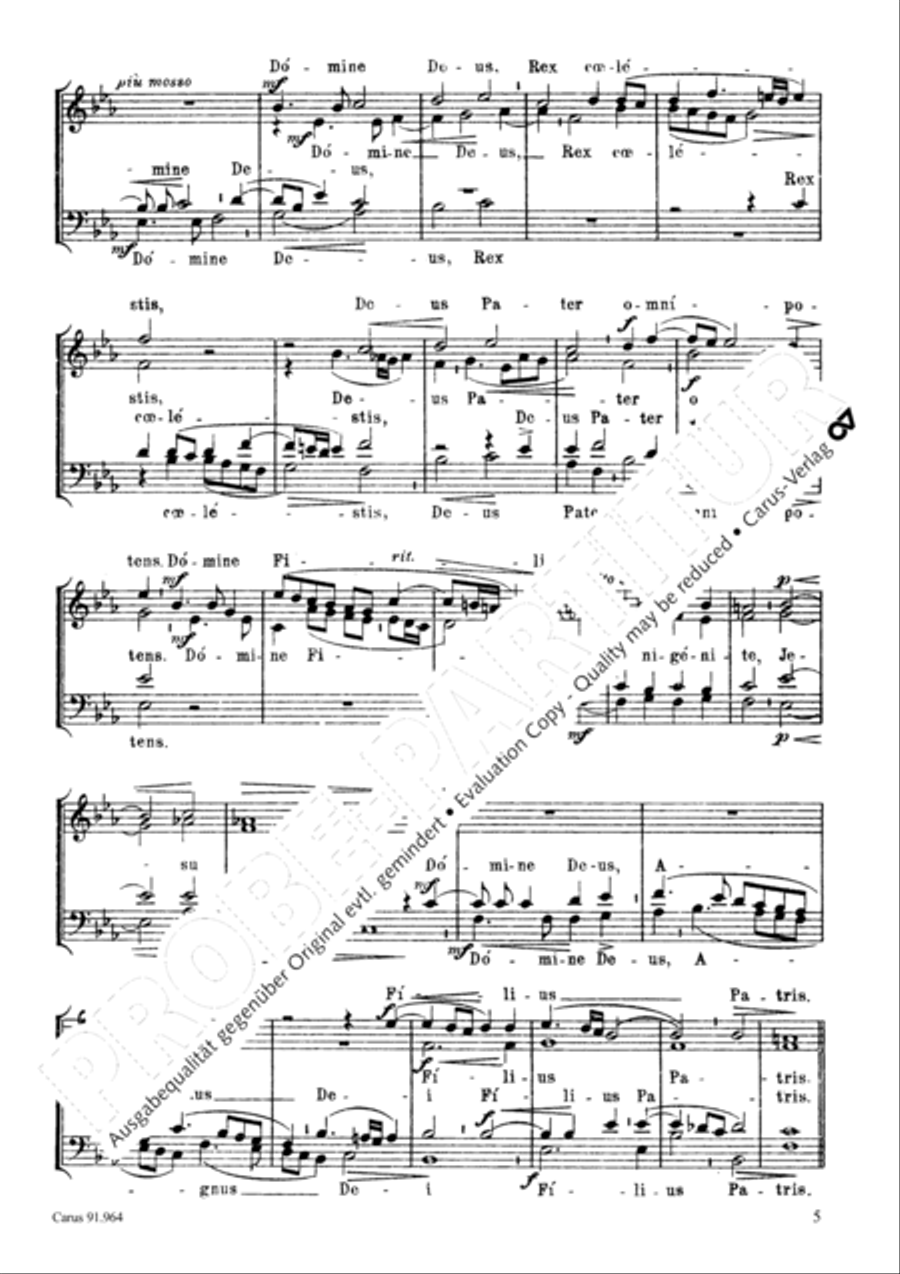 Missa Laudate Dominum de coelis 4-Part scores gallery preview page 6