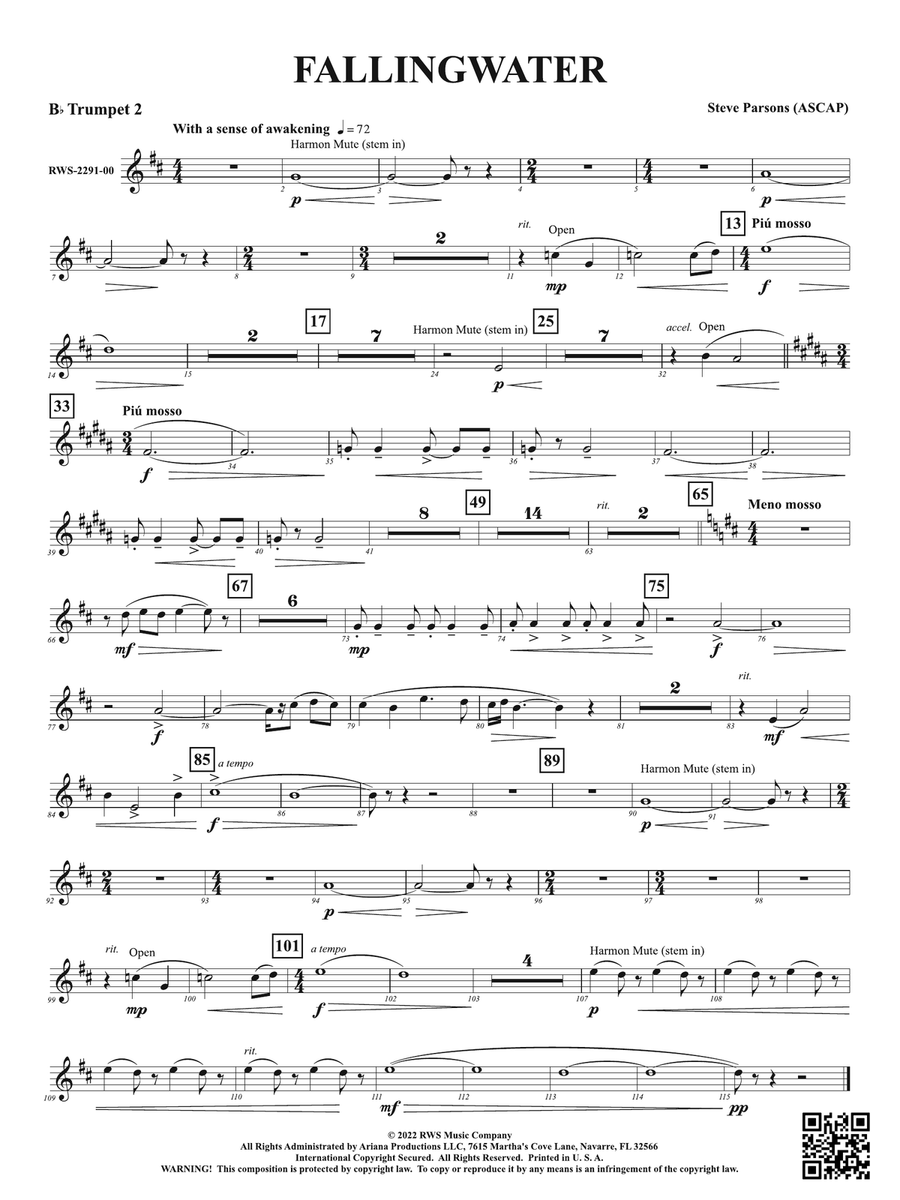 Fallingwater: 2nd B-flat Trumpet B-Flat Trumpet scores gallery preview page 1