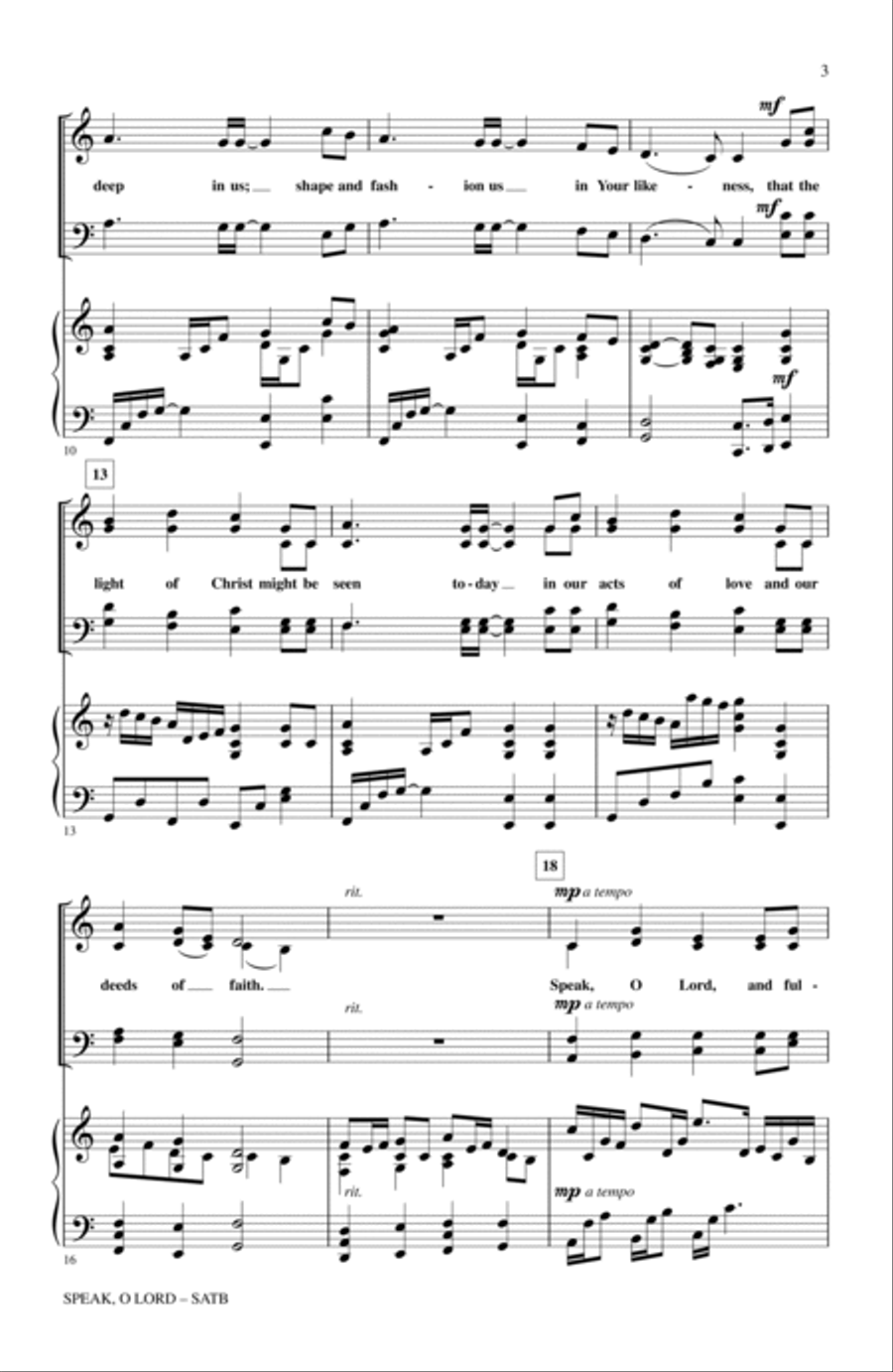 Speak O Lord (arr. Benjamin Harlan) 4-Part scores gallery preview page 2