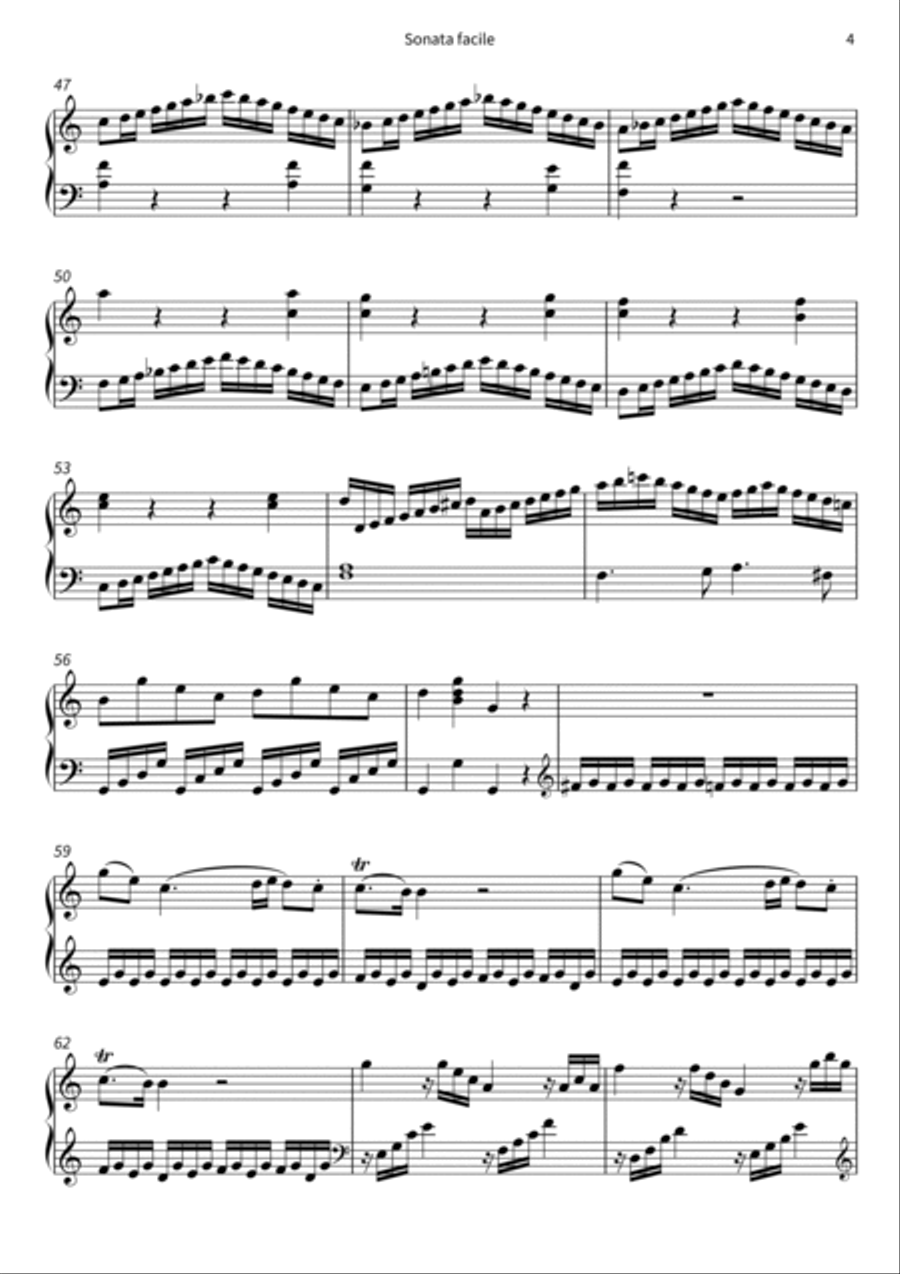 Sonata facile Piano scores gallery preview page 6