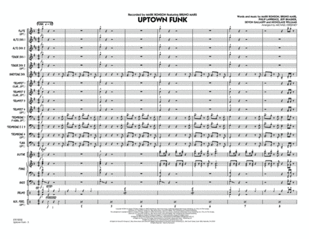 Uptown Funk - Conductor Score (Full Score)
