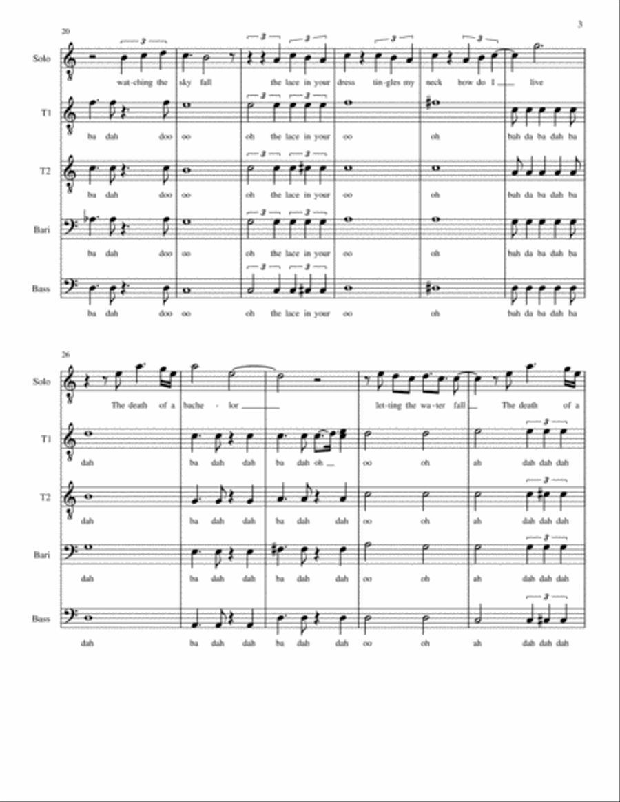 Death Of A Bachelor Death Of A Bachelor TTBB scores gallery preview page 3