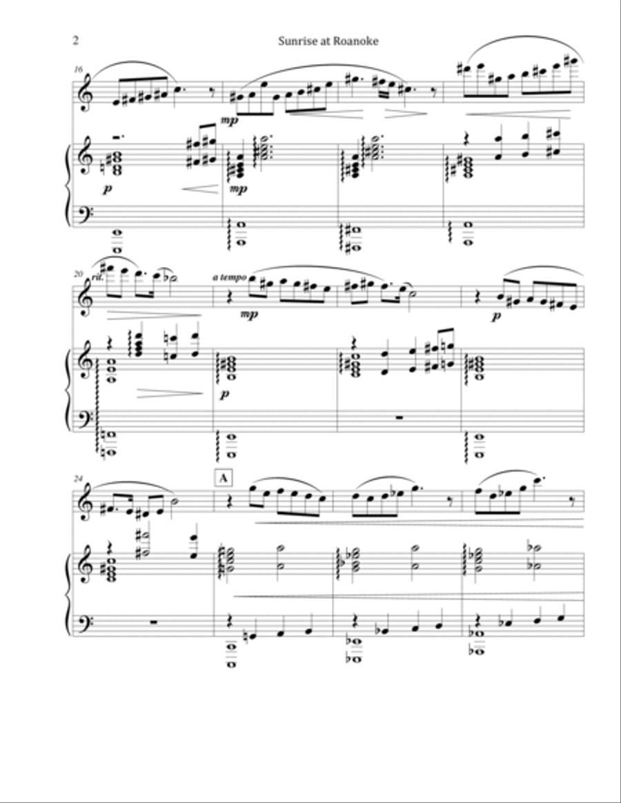 Sunrise at Roanoke Sunrise at Roanoke Flute scores gallery preview page 3