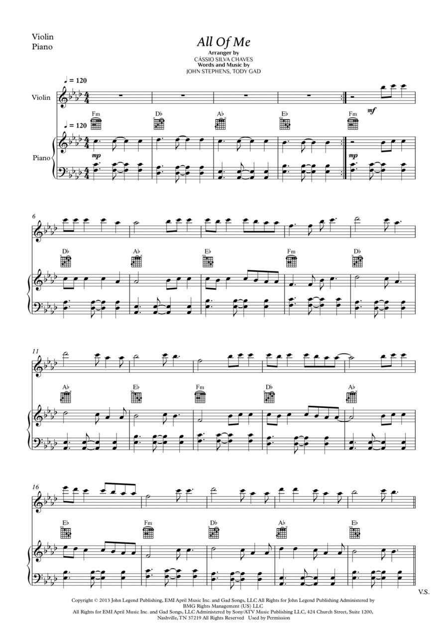All Of Me All Of Me Voice scores gallery preview page 1