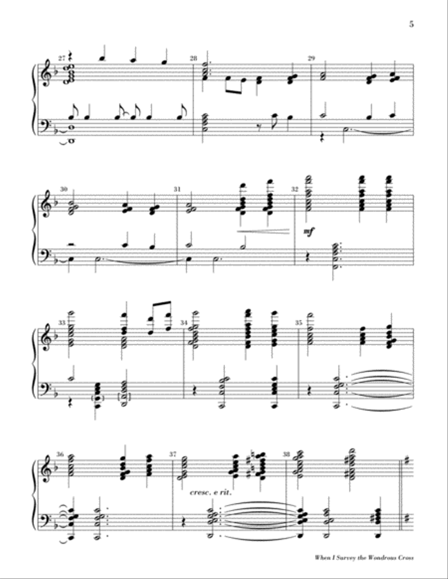 When I Survey the Wondrous Cross-3-5 oct. 5-Octaves scores gallery preview page 4