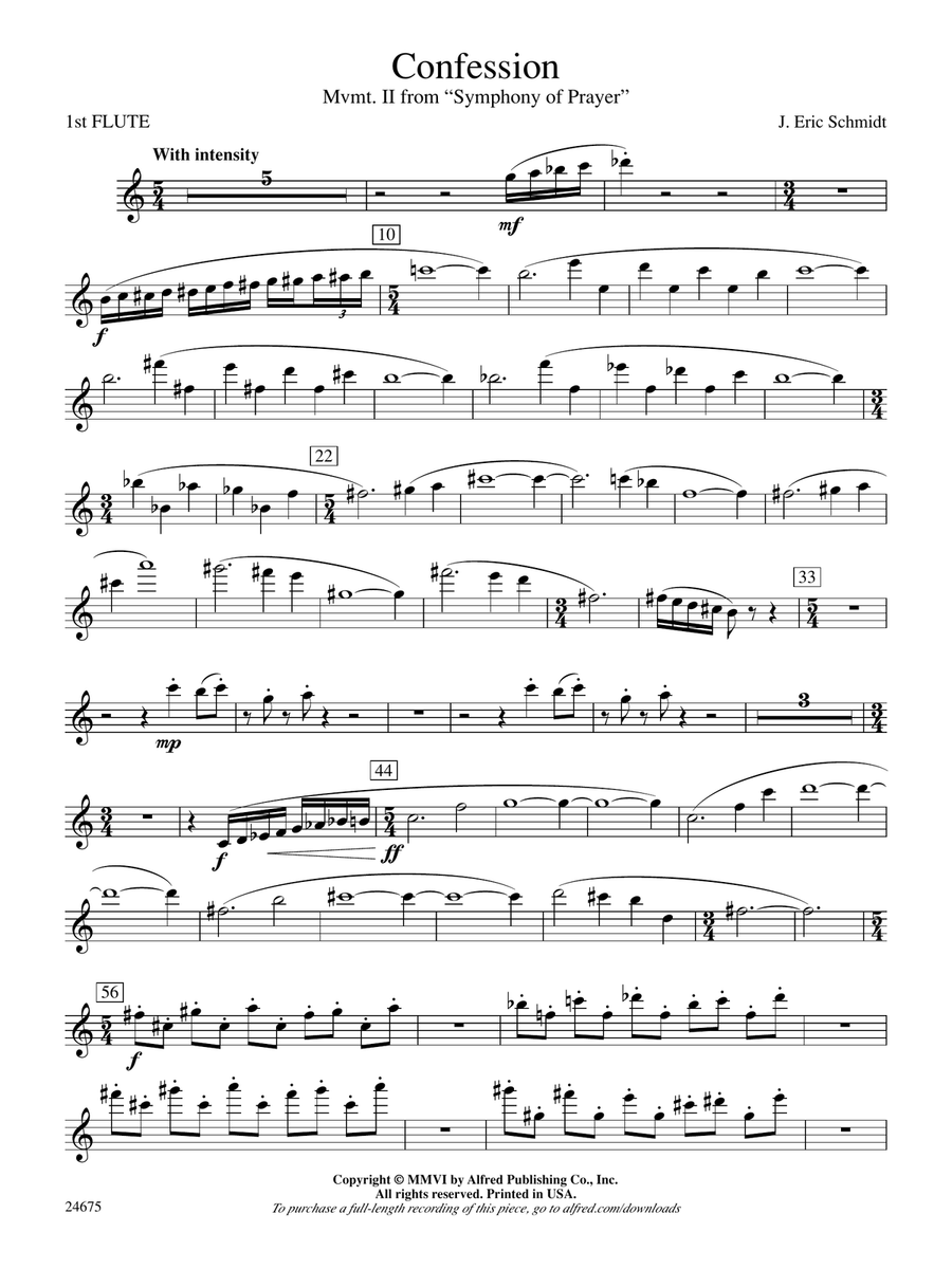 Confession (Movement 2 of Symphony of Prayer): Flute