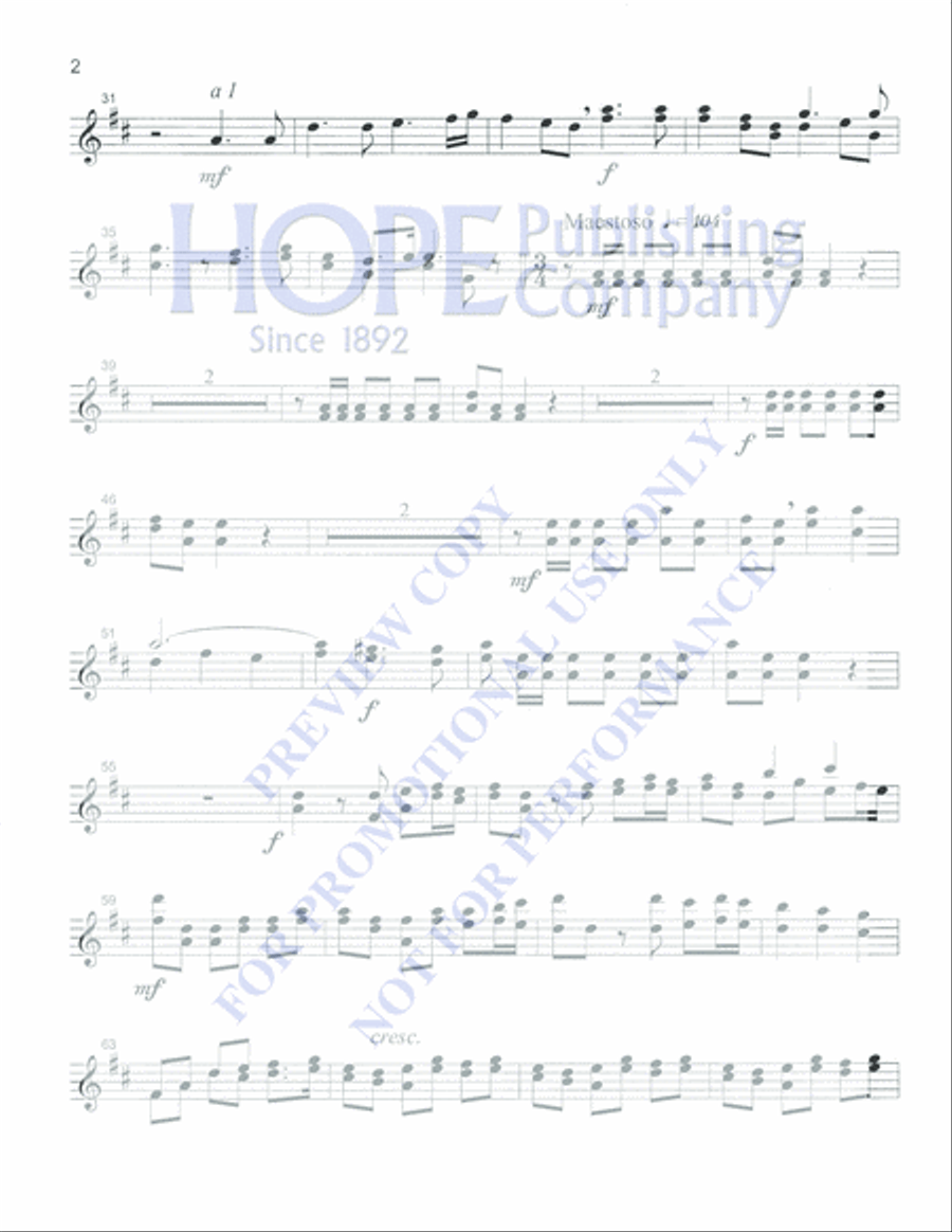 Music for the Royal Fireworks 5-Octaves scores gallery preview page 2
