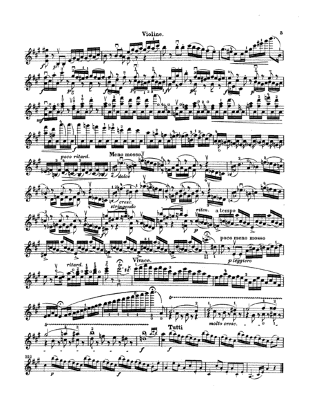 Mozart: Violin Concerto in A Major, 219 by Wolfgang Amadeus Mozart  Violin Solo Digital Sheet Music Sheet Music Plus