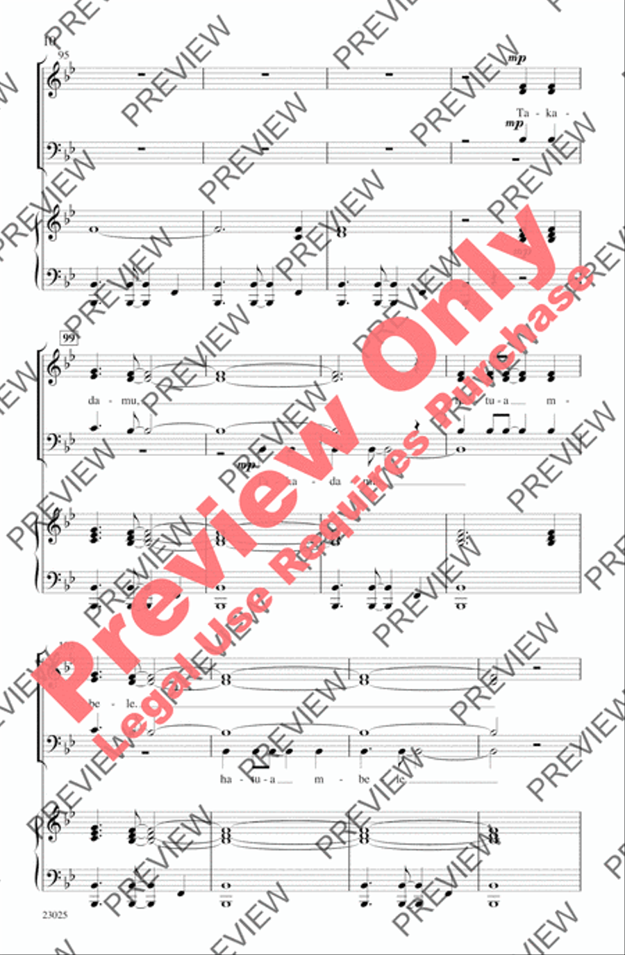 Takadamu 4-Part scores gallery preview page 10