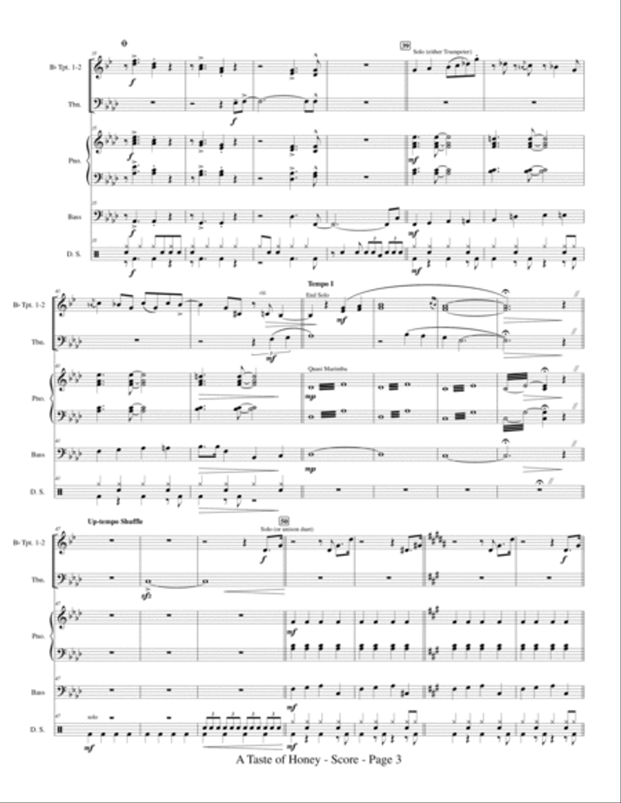 A Taste Of Honey Jazz Ensemble scores gallery preview page 5