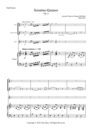 Sonatine-Quatuor for flute, clarinet, violin, and piano
