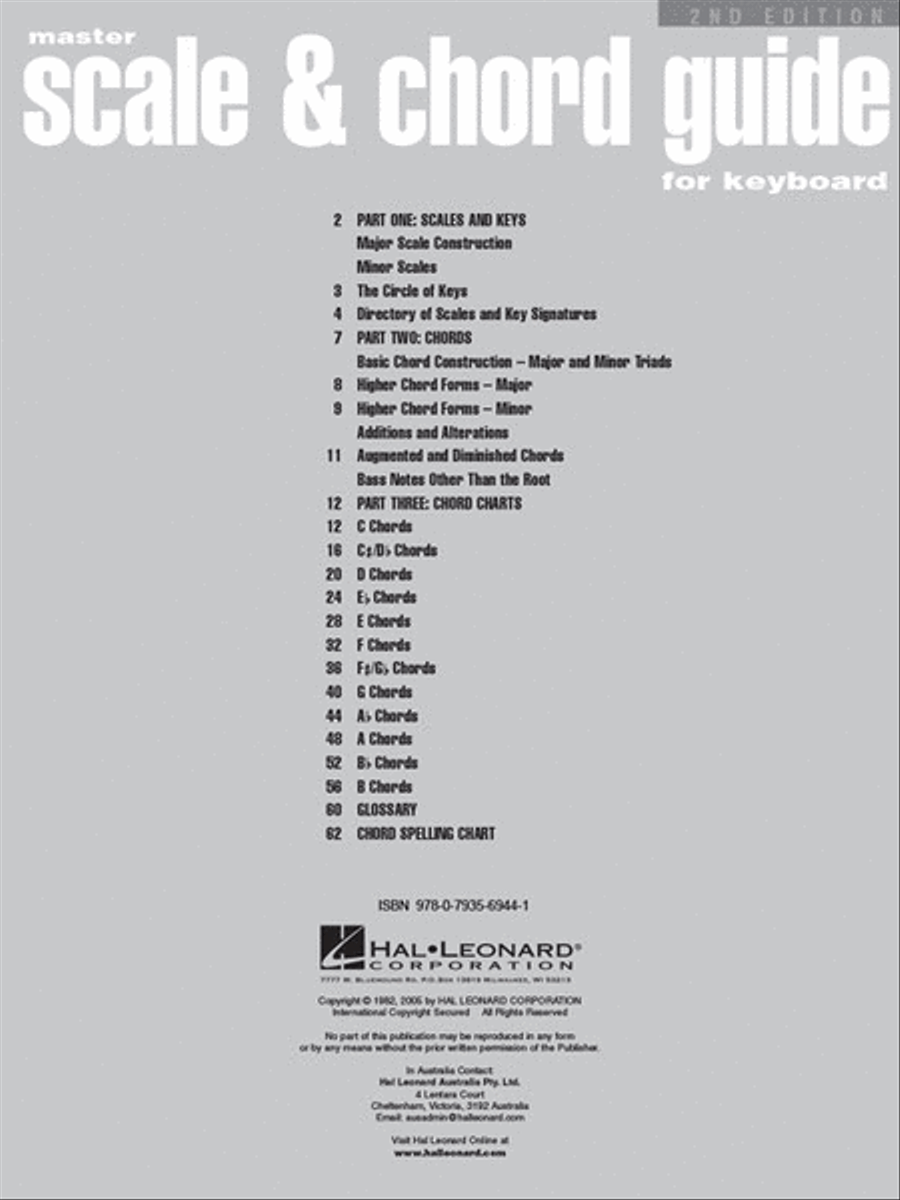 Master Scale & Chord Guide for Keyboard – 2nd Edition Piano Method scores gallery preview page 2
