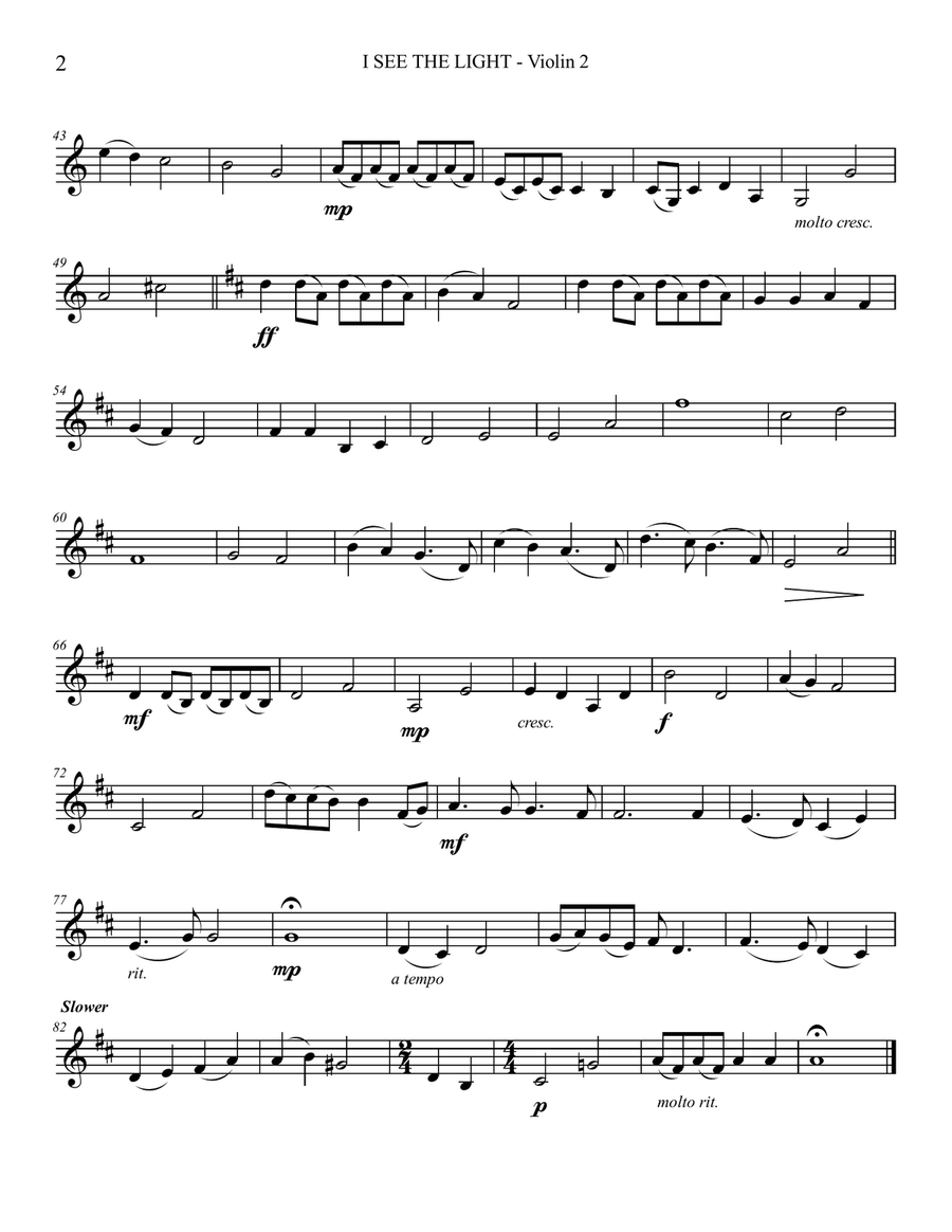 I See The Light String Orchestra scores gallery preview page 4
