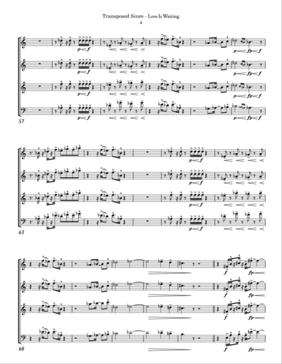 Love Is Waiting Small Ensemble scores gallery preview page 4