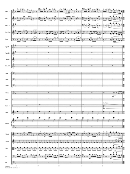 Pirates of the Caribbean (arr. Ted Ricketts) - Full Score