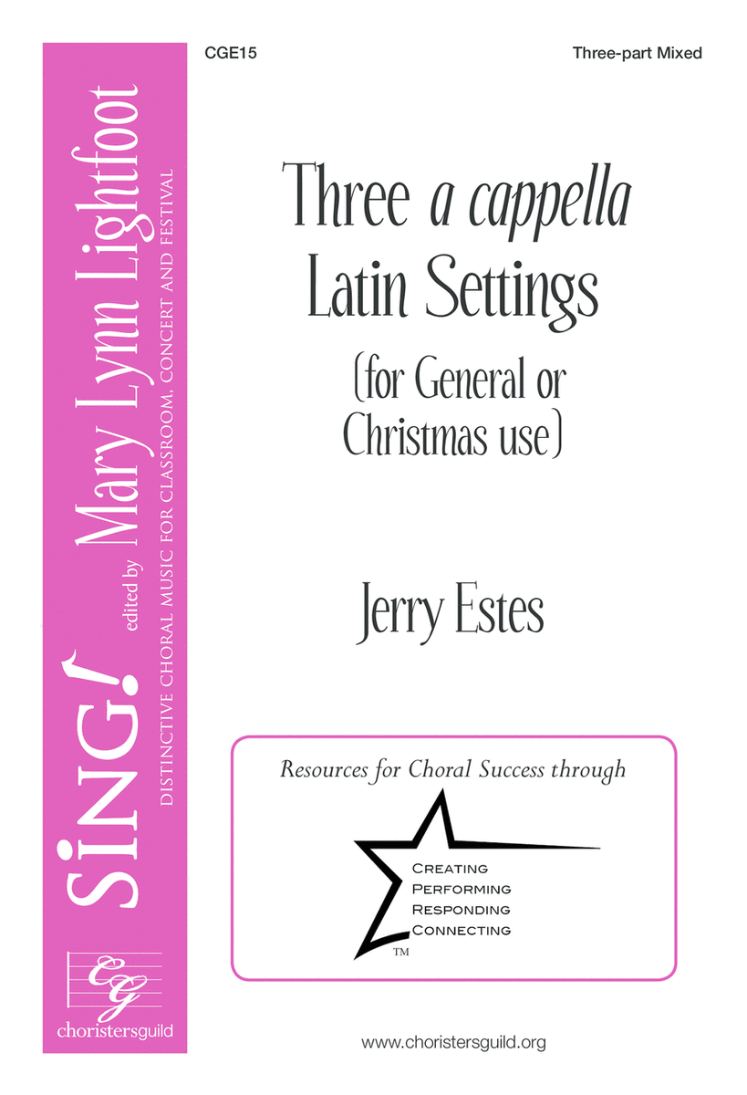 Three a cappella Latin Settings (Three-part Mixed, a cappella) image number null