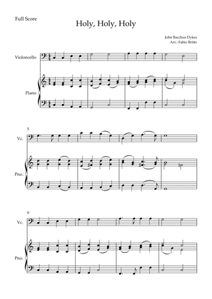 Holy, Holy, Holy (Traditional Christian Song) for Cello Solo and Piano Accompaniment