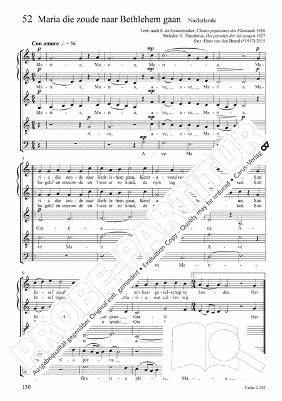 Christmas Carols of the World. Choral collection 4-Part scores gallery preview page 111