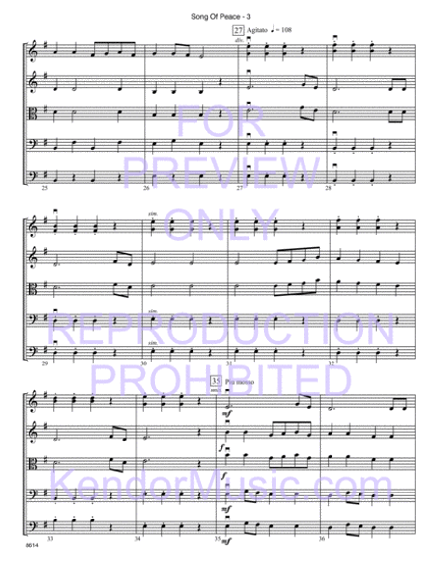 Song Of Peace (Lo Yisa Goy) String Orchestra scores gallery preview page 4