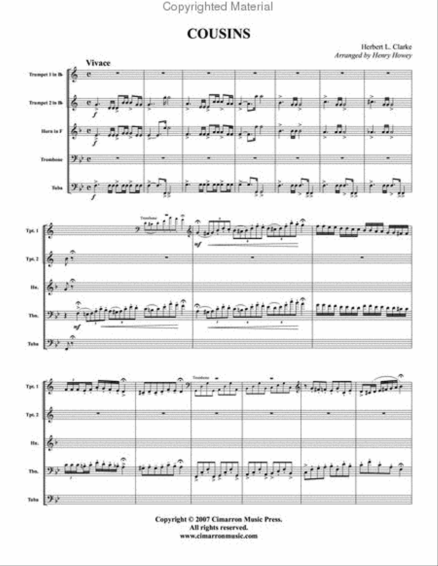 Cousins Brass Quintet scores gallery preview page 2