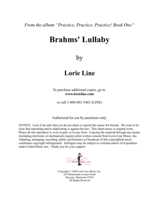 Book cover for Brahms' Lullaby - EASY!