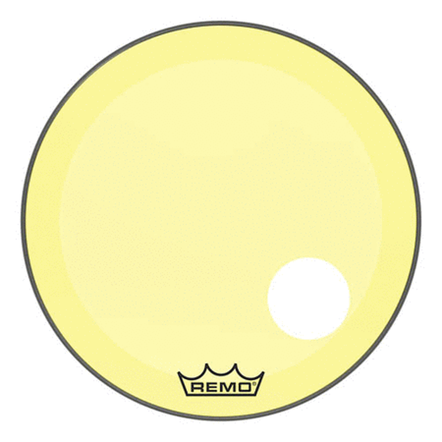 Bass, Powerstroke 3, Colortone, 24“ Diameter, Yellow, 5” Offset Hole