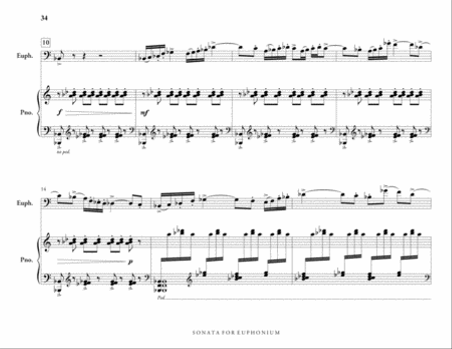 Sonata for Euphonium & Piano Euphonium scores gallery preview page 16