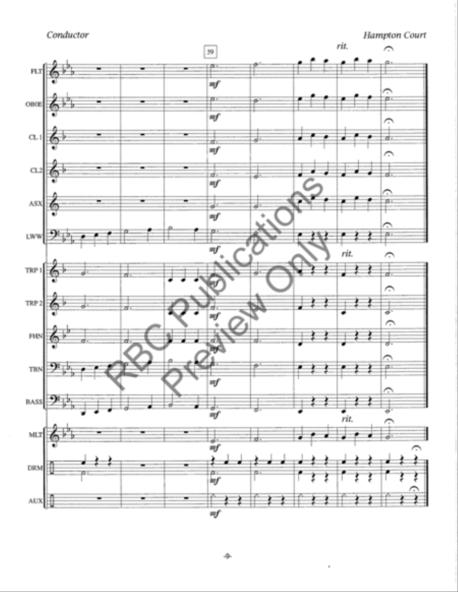 Hampton Court Hampton Court Concert Band scores gallery preview page 12