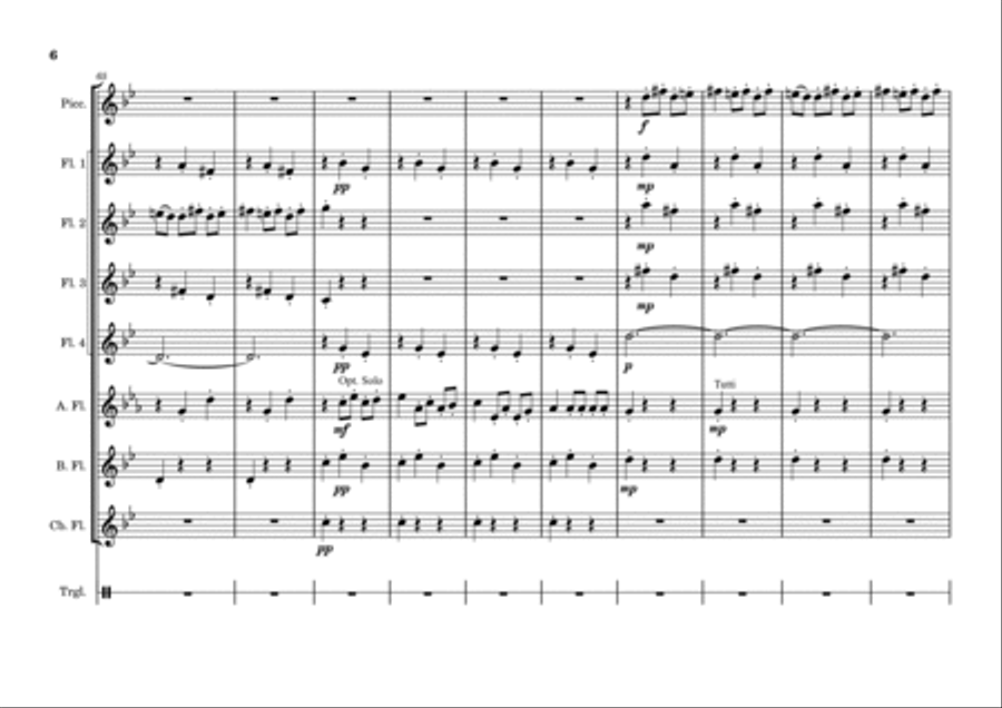 Danse Macabre for Flute Choir Flute Choir scores gallery preview page 6