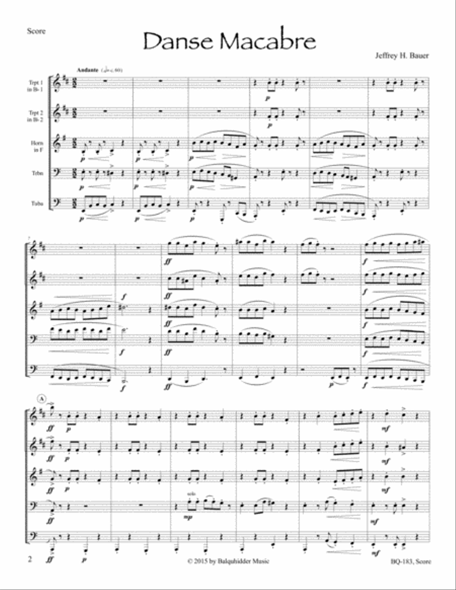 Danse Macabre Danse Macabre Horn scores gallery preview page 5