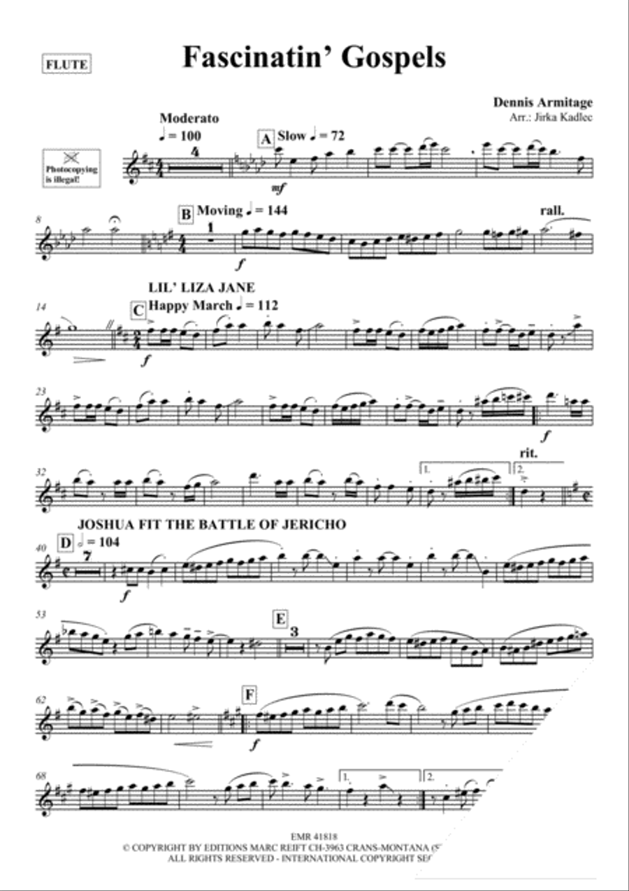 Fascinatin' Gospels Flute Solo scores gallery preview page 3