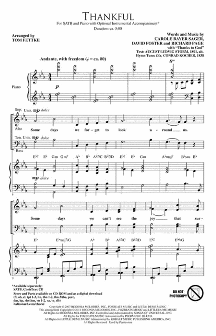 Thankful Choir scores gallery preview page 2