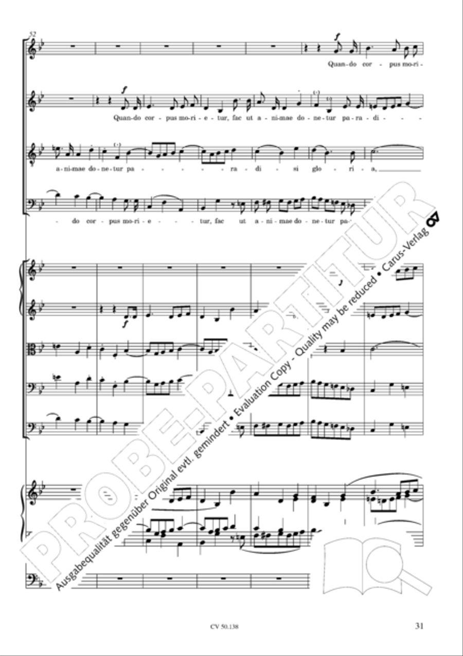 Stabat Mater in G minor 4-Part scores gallery preview page 32