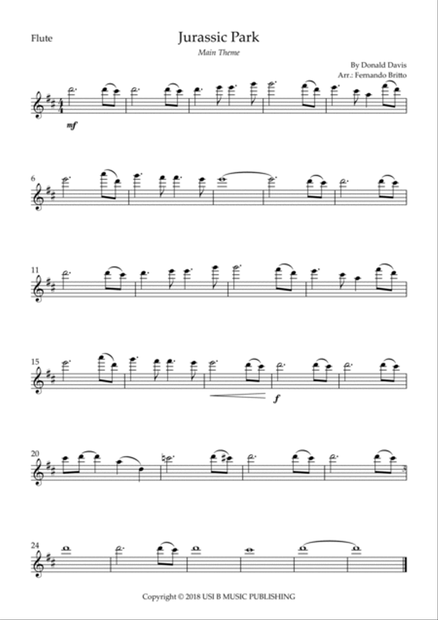 Jurassic Park Iii Woodwind Quartet scores gallery preview page 3