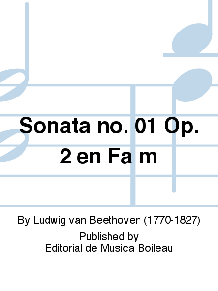 Sonata no. 01 Op. 2 en Fa m
