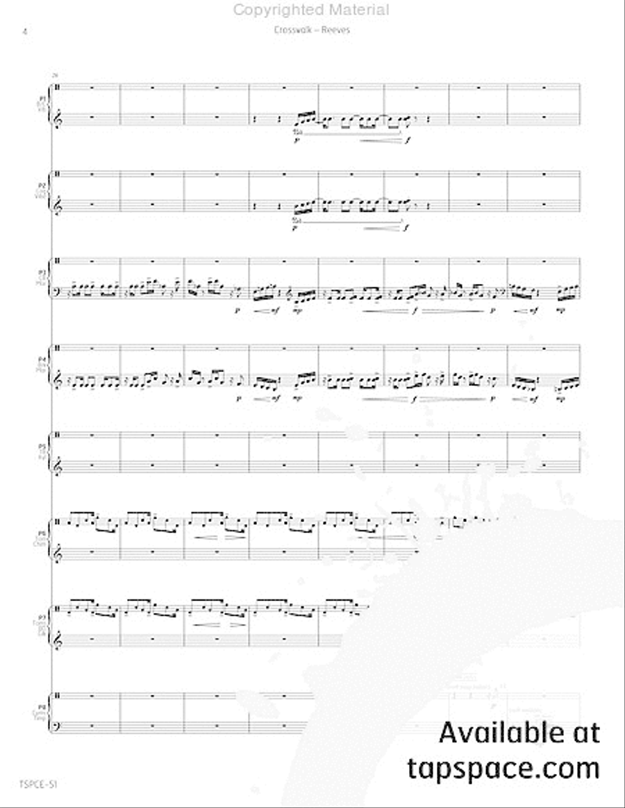 Crosswalk Crosswalk Percussion Ensemble scores gallery preview page 9
