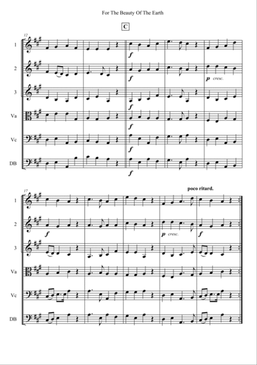 For The Beauty Of The Earth String Orchestra scores gallery preview page 2