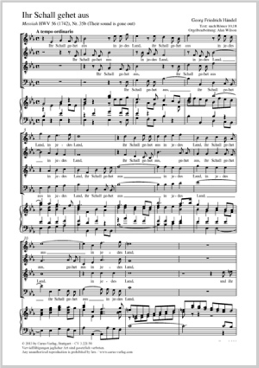 Ihr Schall gehet aus 4-Part scores gallery preview page 1