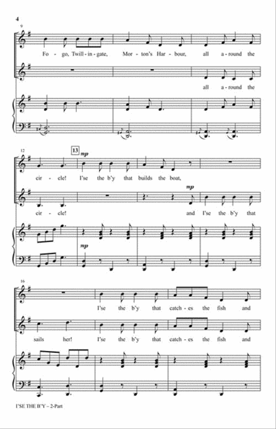 I'se the B'y I'se the B'y 2-Part scores gallery preview page 3