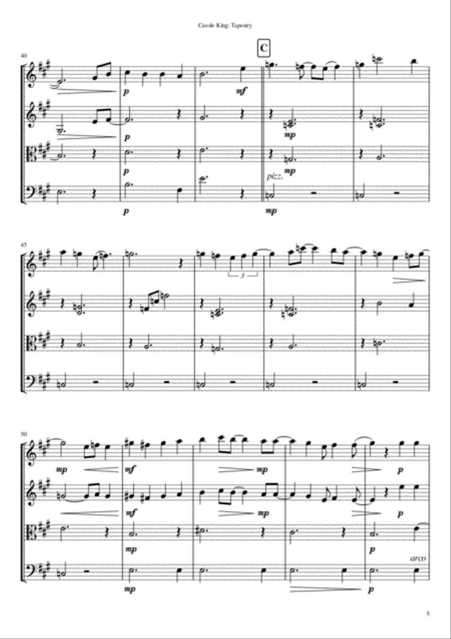 Tapestry String Quartet scores gallery preview page 5