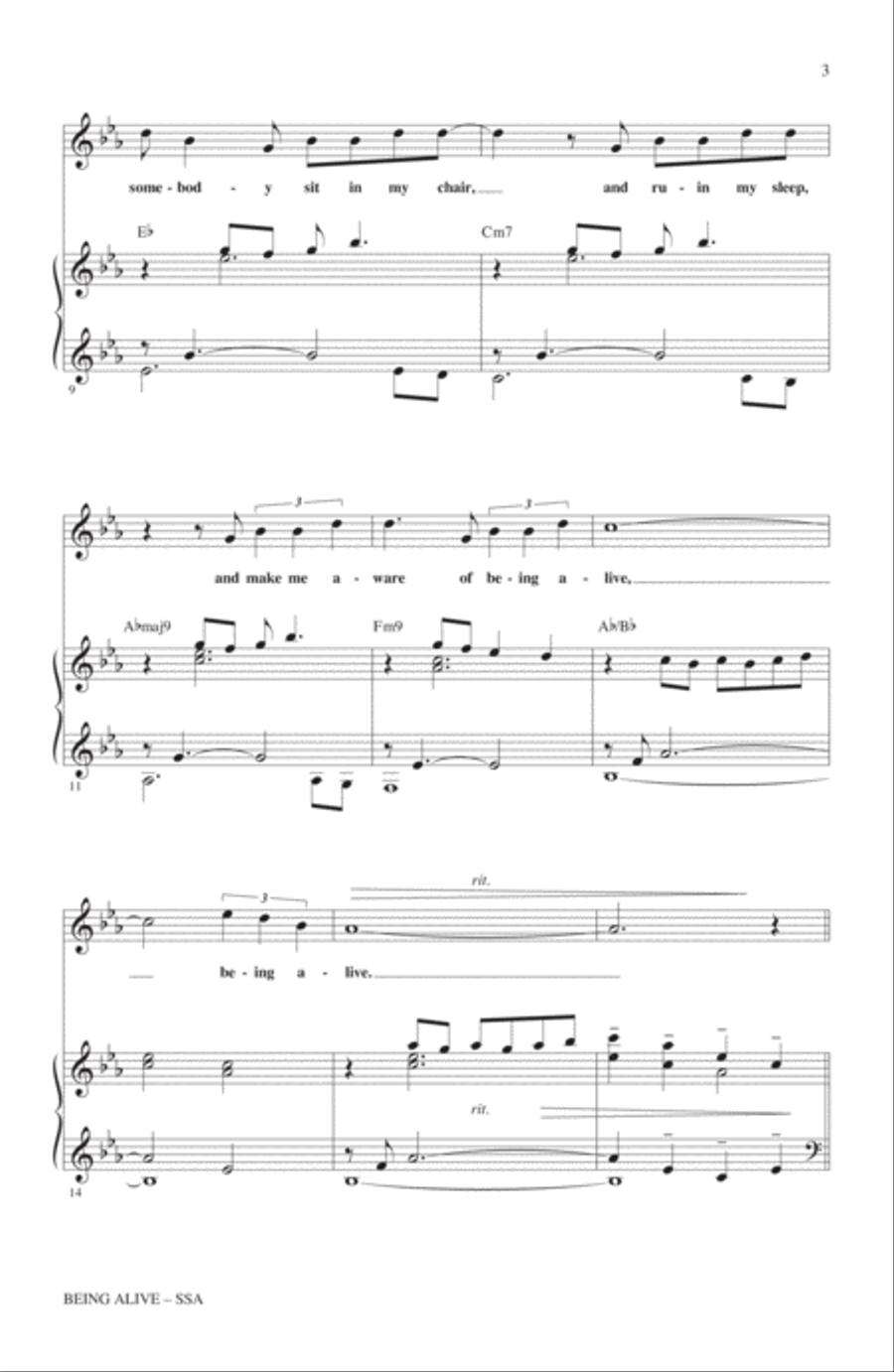Being Alive Being Alive SSA scores gallery preview page 2
