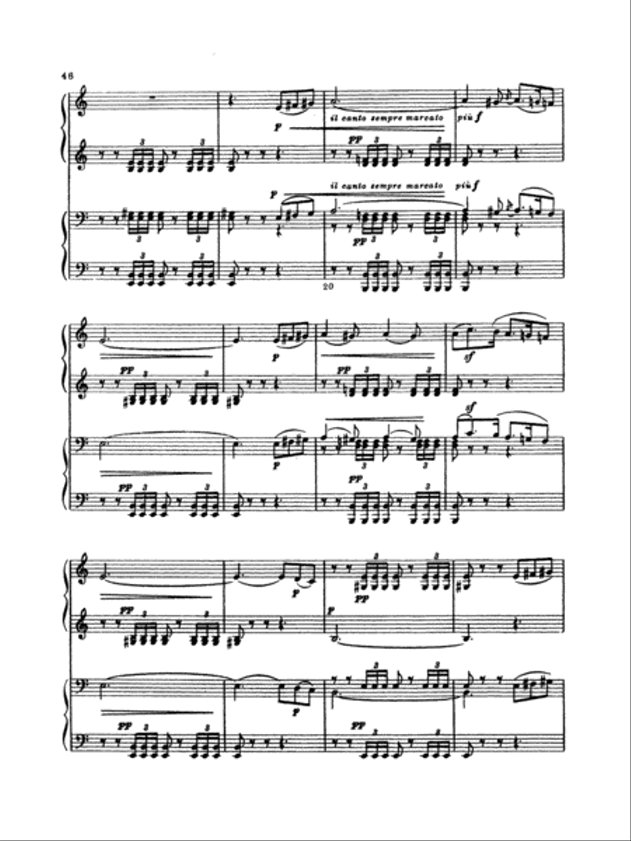 Tchaikovsky: Festival Overture on the Danish National hymn (Op. 15) and Capriccio Italien (Op. 45) Piano Duet scores gallery preview page 2