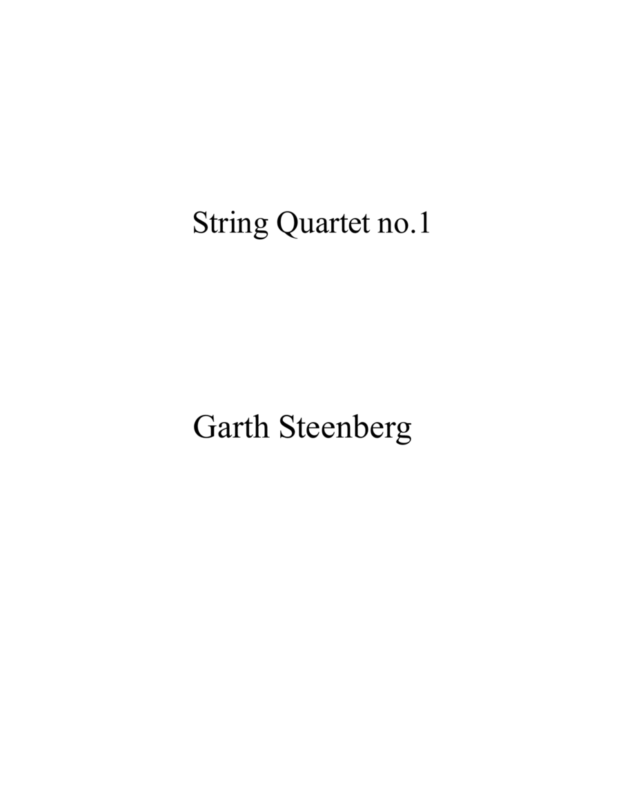 String Quartet no.1 String Quartet scores gallery preview page 1