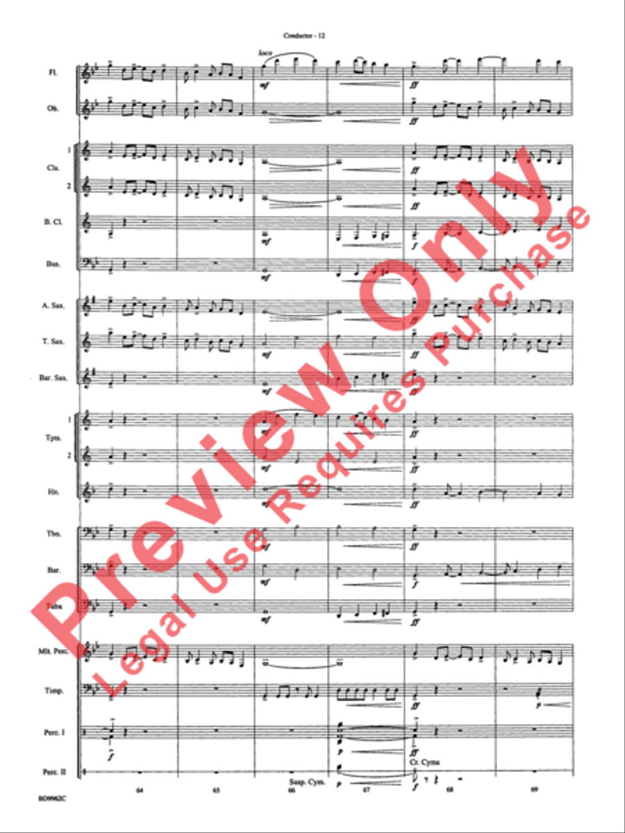 Rites of Tamburo Concert Band scores gallery preview page 15