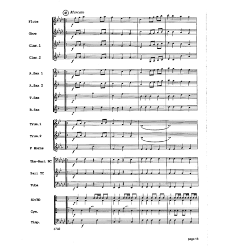 Legend of Fort Apache Concert Band scores gallery preview page 14